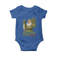 Funny Santa Camo Fishing Baby Onesie Merry Chrisbass - Wonder Print Shop