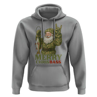 Funny Santa Camo Fishing Hoodie Merry Chrisbass - Wonder Print Shop