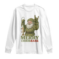 Funny Santa Camo Fishing Long Sleeve Shirt Merry Chrisbass - Wonder Print Shop