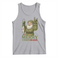 Funny Santa Camo Fishing Tank Top Merry Chrisbass - Wonder Print Shop