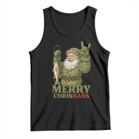 Funny Santa Camo Fishing Tank Top Merry Chrisbass - Wonder Print Shop