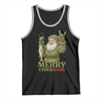 Funny Santa Camo Fishing Tank Top Merry Chrisbass - Wonder Print Shop