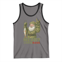 Funny Santa Camo Fishing Tank Top Merry Chrisbass - Wonder Print Shop