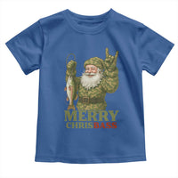 Funny Santa Camo Fishing Toddler T Shirt Merry Chrisbass - Wonder Print Shop