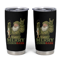 Funny Santa Camo Fishing Tumbler Cup Merry Chrisbass - Wonder Print Shop