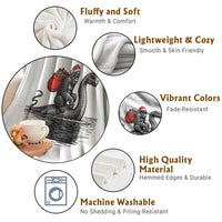 Funny Bigfoot Christmas Throw Blanket Sasquatch Loch Ness Cryptid Xmas - Wonder Print Shop