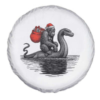 Funny Bigfoot Christmas Spare Tire Cover Sasquatch Loch Ness Cryptid Xmas - Wonder Print Shop