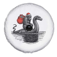 Funny Bigfoot Christmas Spare Tire Cover Sasquatch Loch Ness Cryptid Xmas - Wonder Print Shop
