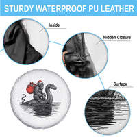 Funny Bigfoot Christmas Spare Tire Cover Sasquatch Loch Ness Cryptid Xmas - Wonder Print Shop