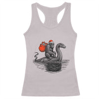 Funny Bigfoot Christmas Racerback Tank Top Sasquatch Loch Ness Cryptid Xmas - Wonder Print Shop