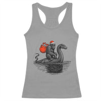 Funny Bigfoot Christmas Racerback Tank Top Sasquatch Loch Ness Cryptid Xmas - Wonder Print Shop