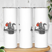 Funny Bigfoot Christmas Skinny Tumbler Sasquatch Loch Ness Cryptid Xmas - Wonder Print Shop
