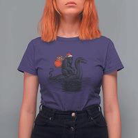 Funny Bigfoot Christmas T Shirt For Women Sasquatch Loch Ness Cryptid Xmas - Wonder Print Shop