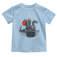 Funny Bigfoot Christmas Toddler T Shirt Sasquatch Loch Ness Cryptid Xmas - Wonder Print Shop
