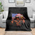 Bigfoot Beer Christmas Throw Blanket Sasquatch American Flag Patriotic - Wonder Print Shop