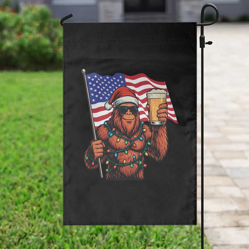 Bigfoot Beer Christmas Garden Flag Sasquatch American Flag Patriotic - Wonder Print Shop