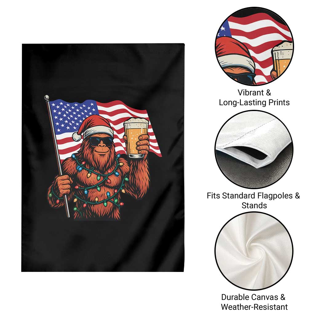Bigfoot Beer Christmas Garden Flag Sasquatch American Flag Patriotic - Wonder Print Shop