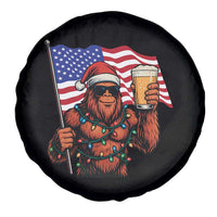Bigfoot Beer Christmas Spare Tire Cover Sasquatch American Flag Patriotic - Wonder Print Shop