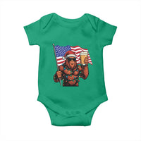 Bigfoot Beer Christmas Baby Onesie Sasquatch American Flag Patriotic - Wonder Print Shop