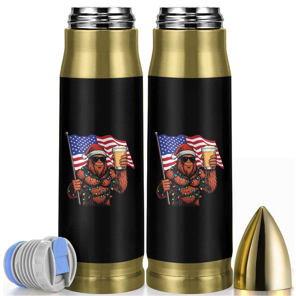 Bigfoot Beer Christmas Bullet Tumbler Sasquatch American Flag Patriotic - Wonder Print Shop