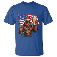 Bigfoot Beer Christmas T Shirt Sasquatch American Flag Patriotic - Wonder Print Shop
