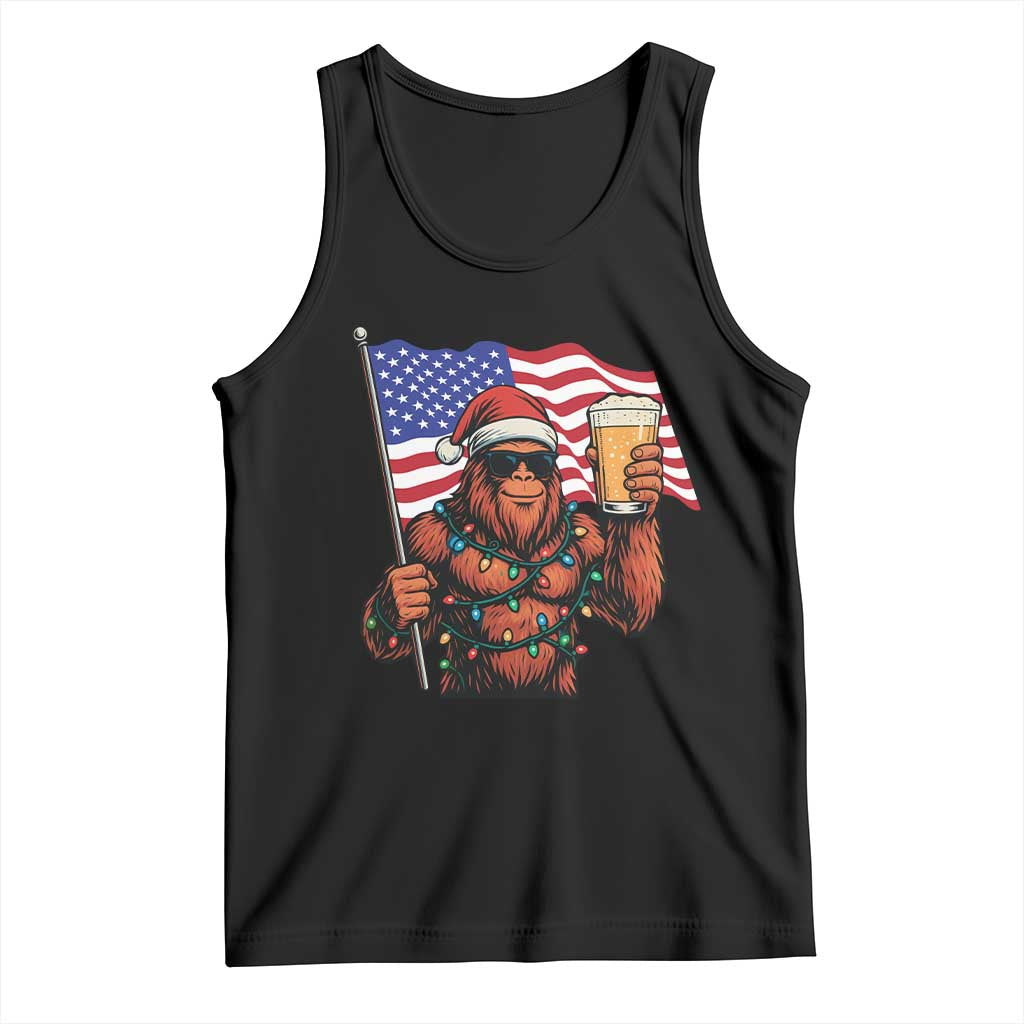 Bigfoot Beer Christmas Tank Top Sasquatch American Flag Patriotic - Wonder Print Shop