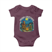 Funny Bigfoot Christmas Baby Onesie Sasquatch Alien Merry Cryptmas - Wonder Print Shop