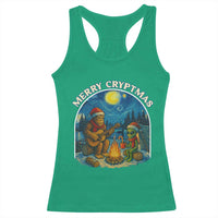 Funny Bigfoot Christmas Racerback Tank Top Sasquatch Alien Merry Cryptmas - Wonder Print Shop