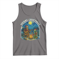 Funny Bigfoot Christmas Tank Top Sasquatch Alien Merry Cryptmas - Wonder Print Shop