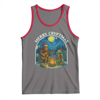 Funny Bigfoot Christmas Tank Top Sasquatch Alien Merry Cryptmas - Wonder Print Shop