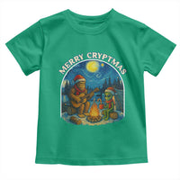 Funny Bigfoot Christmas Toddler T Shirt Sasquatch Alien Merry Cryptmas - Wonder Print Shop