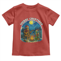Funny Bigfoot Christmas Toddler T Shirt Sasquatch Alien Merry Cryptmas - Wonder Print Shop