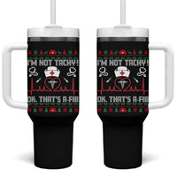 Funny Nurse Christmas Tumbler With Handle I Am Not Tachy Ok That Is A Fib - Wonder Print Shop