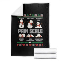 Pain Scale Snowman Throw Blanket Funny ICU Nurse Christmas - Wonder Print Shop