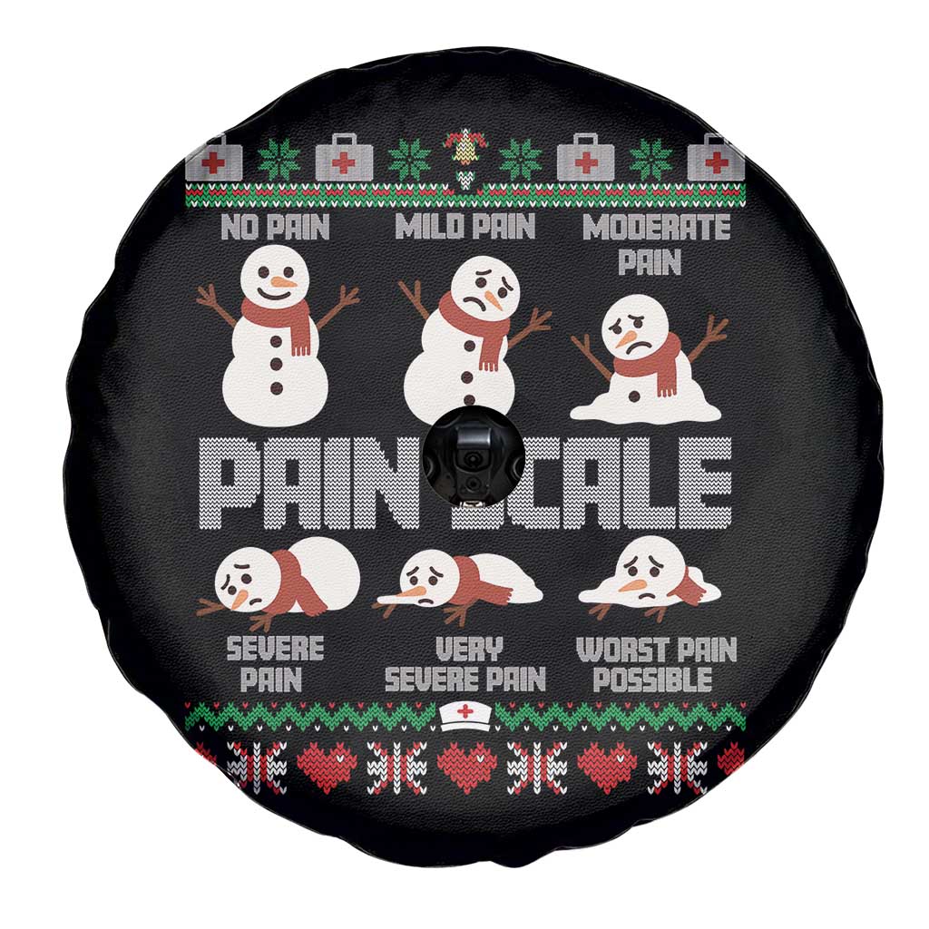 Pain Scale Snowman Spare Tire Cover Funny ICU Nurse Christmas - Wonder Print Shop