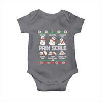 Pain Scale Snowman Baby Onesie Funny ICU Nurse Christmas - Wonder Print Shop