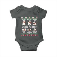 Pain Scale Snowman Baby Onesie Funny ICU Nurse Christmas - Wonder Print Shop