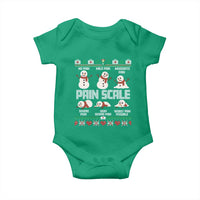 Pain Scale Snowman Baby Onesie Funny ICU Nurse Christmas - Wonder Print Shop