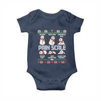 Pain Scale Snowman Baby Onesie Funny ICU Nurse Christmas - Wonder Print Shop
