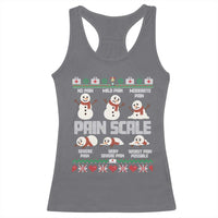 Pain Scale Snowman Racerback Tank Top Funny ICU Nurse Christmas - Wonder Print Shop