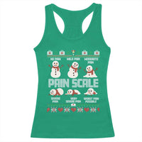 Pain Scale Snowman Racerback Tank Top Funny ICU Nurse Christmas - Wonder Print Shop