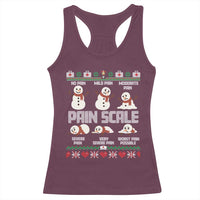 Pain Scale Snowman Racerback Tank Top Funny ICU Nurse Christmas - Wonder Print Shop