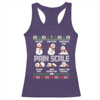 Pain Scale Snowman Racerback Tank Top Funny ICU Nurse Christmas - Wonder Print Shop
