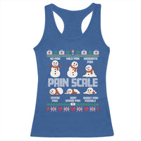Pain Scale Snowman Racerback Tank Top Funny ICU Nurse Christmas - Wonder Print Shop