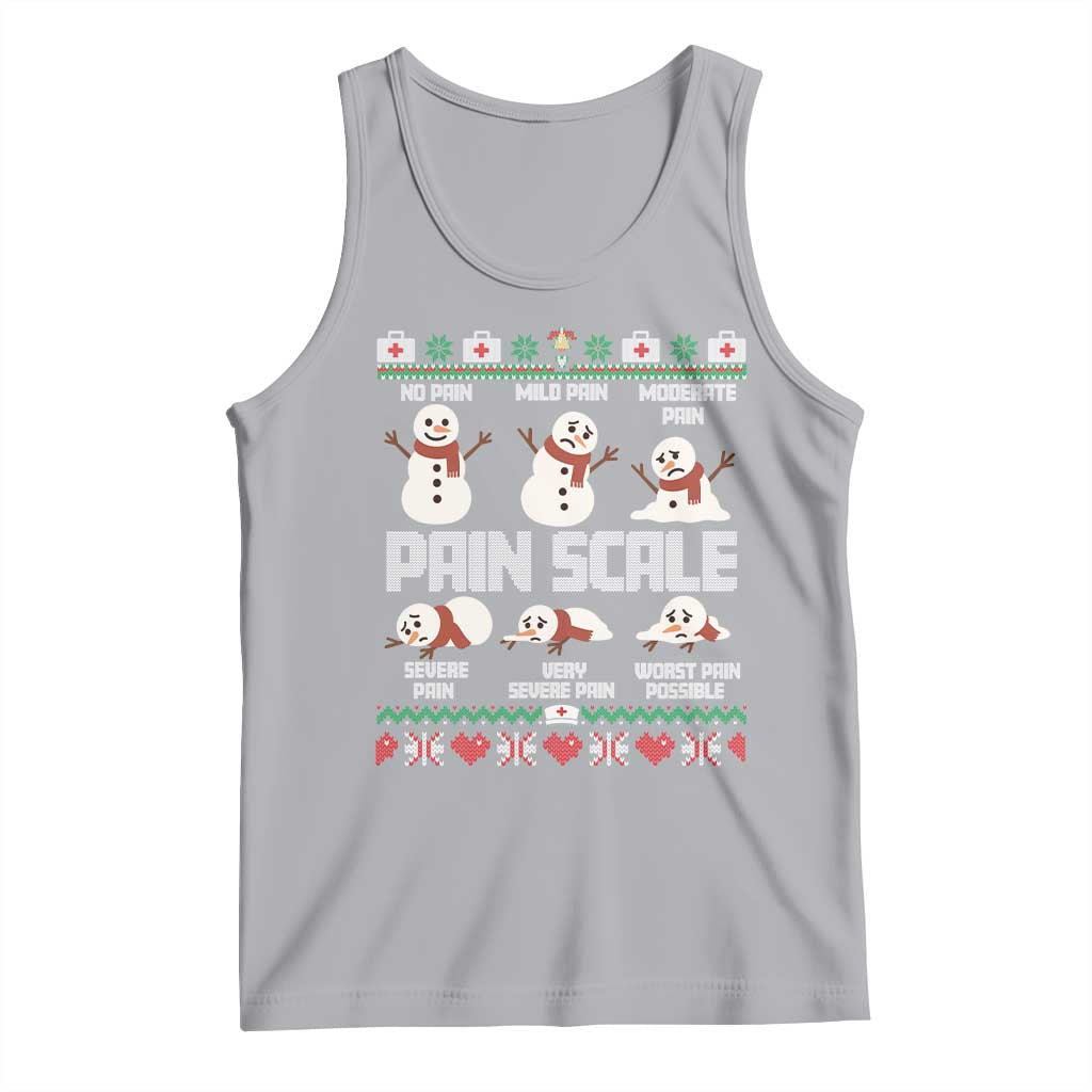 Pain Scale Snowman Tank Top Funny ICU Nurse Christmas - Wonder Print Shop