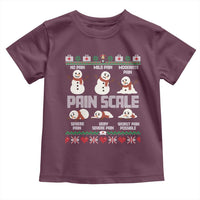 Pain Scale Snowman Toddler T Shirt Funny ICU Nurse Christmas - Wonder Print Shop