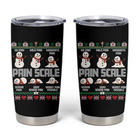 Pain Scale Snowman Tumbler Cup Funny ICU Nurse Christmas - Wonder Print Shop