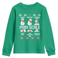 Pain Scale Snowman Youth Sweatshirt Funny ICU Nurse Christmas - Wonder Print Shop