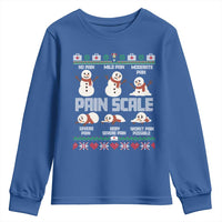 Pain Scale Snowman Youth Sweatshirt Funny ICU Nurse Christmas - Wonder Print Shop