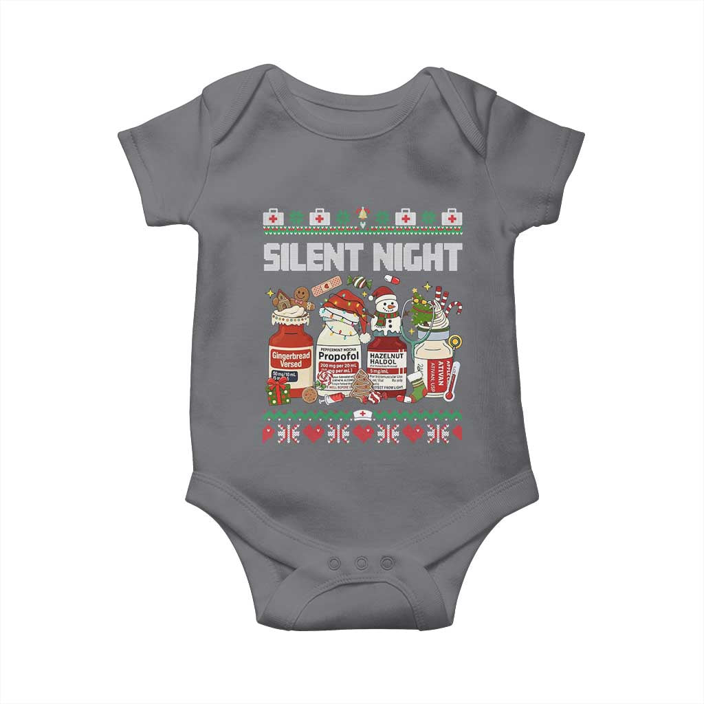 Silent Night Christmas Baby Onesie Funny ICU Nurse Xmas - Wonder Print Shop